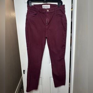 Frank & Eileen Deep Red Ankle Jeans